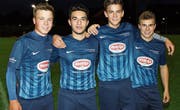 Beim FC Ebnat-Kappel wird auf den Nachwuchs gesetzt. Die vier Spieler mit Jahrgang 2000 beweisen dies. Joel Roth, Marlon Figaro, Nick Romer und Nils Hug (von links). (Bild: Walter Züst)