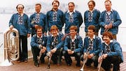 Die Buuremusig Berneck 1981 auf dem Lago Maggiore. (Bild: pd)