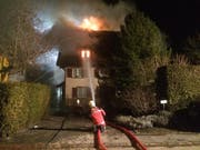 Die Feuerwehr im Einsatz. (Bild: Kapo TG)