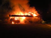 Beim Scheunenbrand in Oberaach wurde niemand verletzt. (Bild: Kapo TG)