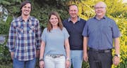 Die vorgeschlagenen neuen Mitglieder der Behörde der Ortsgemeinde (v. r.): Bruno Spirig, neuer Präsident, Ignaz Benz-Spirig, neues Mitglied Ortsverwaltungsrat, Lydia Schmid-Roth, GPK, Remo Spirig, GPK. (Bild: pd)