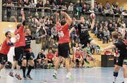 Fabian Wüthrich bei einem seiner erfolgreichen Torwürfe. (Bild: PD)