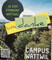 Mit 90 Prozent Ja-Stimmen setzte die Bevölkerung Wattwils im Mai 2017 ein starkes Signal für den Campus. (Bild: Martin Knoepfel)