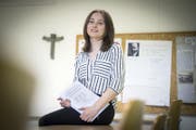 Lorena Späth ist mit ihrem Modell für Begabtenförderung für den Preis der besten Maturaarbeit der «Unteren Waid» nominiert. (Bild: Ralph Ribi)