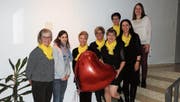 Rosa Wielatt, Sabrina Senn (neu), Karin Thoma (Präsidentin), Manuela Jöhl, Martha Gehrig (verabschiedet), Conny Taudien (verabschiedet), Claudia Meier sowie Sandra Hartmann (neu, von links). (Bild: PD)