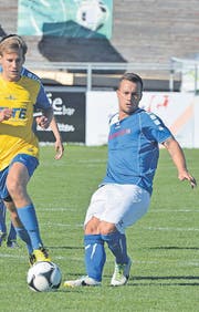 Gabriel Lüchinger zeigte als offensiver Mittelfeldspieler seine Spielübersicht und Torgefährlichkeit, die ihm seine Ausbildung auf höchstem nationalem Niveau und seine Jahre als Profi einbrachten. (Bild: Yves Solenthaler)