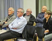 Die wenigen Besucher der Veranstaltung verfolgten die Ausführungen des Präsidenten. (Bild: Ulrike Huber)