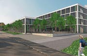 Der geplante Neubau an der Bruggwaldstrasse. (Bild: Visualisierung: PD/Obvita)