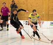 Simon Köppel (rechts) kehrte zum Jahresende von einer Verletzung zurück und verleiht seither der Gators-Defensive die nötige Stabilität. (Bild: Lars Tinner)