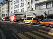 Es brennt in der St.Galler Innenstadt. (Bild: Elisabeth Reisp)