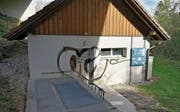 Die beschmierte Pumpstation in Bazenheid. (Bild: PD)