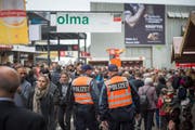Mehr Polizeipräsenz soll dafür sorgen, dass sich Messe- und Jahrmarktbesucher sicherer fühlen. (Bild: Urs Bucher)