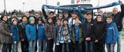 Die Rüthner Junioren und deren Begleiter waren vom Besuch beim TSG Hoffenheim begeistert, zumal das Fanionteam dann auch noch das Heimspiel gewann. (Bild: pd)