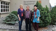 Erika Brändle (links), Pieder Flepp und Gaby Helfenberger helfen Zugezogenen, sich in Häggenschwil zu integrieren. (Bild: Marlen Hämmerli)