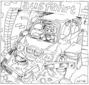 Und ist die Schranke nicht willig, so braucht man Gewalt. (Bild: Illustration: Anina Rütsche)