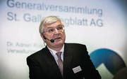 Adrian Rüesch, VR-Präsident der neuen Tagblatt Medien Holding AG. (Bild: Ralph Ribi)