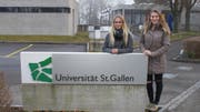 Ekaterina (links) und Simone (rechts) studieren nach absolviertem IBDP an der ISR Buchs an der Universität St.Gallen. (Bild: PD)