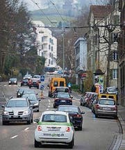 Verkehr auf der Teufener Strasse. (Archivbild: Benjamin Manser)