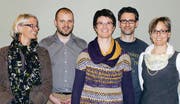 Der Vorstand der Kantorei Toggenburg: Corina Schiess (Lichtensteig), Martin Müller (Lachen), Barbara Jäger (Ganterschwil, Präsidentin), Markus Leimgruber (Wil, Musikalischer Leiter) und Yvonne Betschart (Nesslau), (v.l.). (Bild: pd)