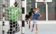 Sandro Venturini beim Abschluss eines der zahlreichen Herisauer Angriffe. (Bild: FH)