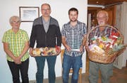 Margrith Strässle, Albin Meier, Adrian Ammann sowie Wilhelm Hollenstein (von links). (Bild: PD)