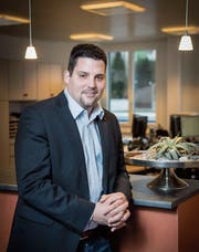 Familienvater, Unternehmer, Parteipräsident und neu auch Kantonsrat: Christoph Bärlocher. (Bild: Urs Bucher)