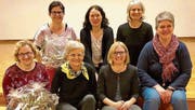 An der HV (von links): Carola Dörig und Ulrike Enz (beide Rücktritt), Irma Kehl (neue Präsidentin), Andrea Spirig, Nadja Dennler, Annemarie Köppel und Martina Lüchinger (Co-Präsidentin). (Bild: pd)
