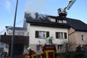 Der 75-jährige Bewohner des Brandobjektes war nicht zu Hause. (Bild: Kapo SG)