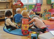 In der Kinderkrippe Wirbelwind werden Kinder aus dem Appenzeller Vorderland betreut. (Bild: Lisa Wickart)