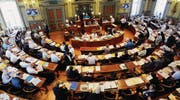 Die 120 Mitglieder des Kantonsrates tagen in einem eigens für sie reservierten Saal im Regierungsgebäude in St. Gallen. (Archivbild: Regina Kühne)