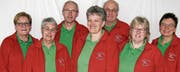 Damit das Samariterfest reibungslos abläuft, wurde ein OK-Team mit folgenden Ressorts gebildet : (v. l.) Hilde Graf (Wettkampfaufgaben, Rahmenprogramm), Doris Barber (Kassierin), Armin Jäger (Festwirtschaft), Karin Rohner (Aktuarin, Personaleinsatz), Werner Schmidheiny (Bau und Logistik), Gaby Hartert (OK-Präsidentin), Marlis Ritter (Wettkampfaufgaben, Rahmenprogramm). (Bild: pd)