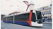 Die dreiteilige Niederflur-Strassenbahn Metelitsa von Stadler Rail. (Bild: pd)