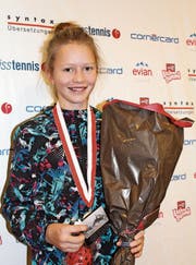 Die 12-jährige Karolina Kozakova gewann an den Hallenmeisterschaften bei den unter 14-Jährigen die Bronzemedaille. (Bild: Marie Theres Brühwiler)