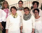 Der Vorstand der Frauengemeinschaft Altstätten mit (von links) der scheidenden Kassierin Maria Thür, Erika Segmüller, Ilona Stieger, Margrith Lütolf, Manuela Steiger und Lisa Bruderer. (Bild: pd)
