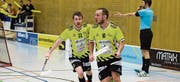 Kombinierten sich durch die gegnerischen Reihen: Cédric Siegrist (links) und Klemens Kühnis.Archivbild: pd