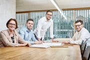 Erfolgreiche Unternehmerfamilie: Jacqueline, Pascal, Matthias und Martin Huber. (Bild: PD)