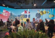 Grosse Videowände dominieren die Sonderschau des Gastlandes Liechtenstein an der Olma. (Bilder: Urs Bucher)