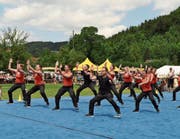 Die Turner des STV Dussnang-Oberwangen konnten in vielen der 12 Disziplinen überzeugen. (Bild: Michael Schauberger)