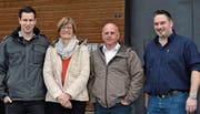 Die Referenten beim Kurs «Planung der Hofübergabe», Peter Künzler, Seline Heim, Peter Weiss und Reto Meile (von links). (Bilder: Adi Lippuner)