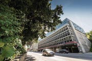 Im Sommer 2018 werden am Unteren Graben die Bohrpfahlwände für die Erweiterung des Parkhauses UG 25 um sechs unterirdische Etagen erstellt. (Bild: Hanspeter Schiess)