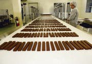 Die bekannten Kägi-Waffeln werden in Lichtensteig hergestellt. (Bild: Ralph Ribi)