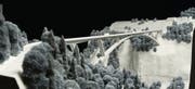 Die neue Brücke über das Taminatal – von Pfäfers nach Valens – soll 56 Millionen Franken kosten. (Bild: Baudepartement des Kantons St. Gallen)