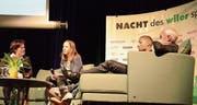 Die Sportlerinterviews fanden in einem gemütlichen Rahmen statt.