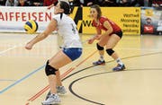 Volley Toggenburg besiegt den VBC Neuchâtel 2 dank einer überzeugenden Mannschaftsleitung und belegt in der Tabelle der Finalrunde aktuell den dritten Zwischenrang. (Bild: Reinhard Kolb)