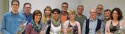 Als Dienstjubilare geehrt wurden (v. l.) Daniel Koller (10 Jahre), Egon Brunner (10), Felicitas Dörig (10), Christina Wild (20), Karin Schmid (15), Guido Poznicek (20), Doris Popp (35), Orlando Dopple (25), Sandro Moreni (40), Ralph Good (35), Fredi Frei (35), Crispin Schnyder (10). (Bild: pd)
