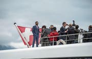 Aufwendige Werbekampagne: Der indische Filmstar Ranveer Singh posiert für Schweiz Tourismus auf dem Vierwaldstättersee. (Bild: Dominik Wunderli (Luzern, 2. März 2017))