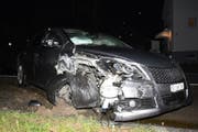 Einer der beiden Unfallwagen. (Bild: Kapo SG)