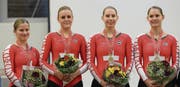Die Sirnacherinnen Flavia Zuber, Céline Burlet, Melanie Schmid, Jennifer Schmid (von links). (Bild: Richi Reich)