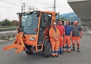 Das neue Fahrzeug des Bauamts Rheineck steht bereits im Einsatz. (Bild: sk)