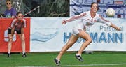 Tanja Bognar vom SVD Diepoldsau spielt nächste Woche mit der Schweiz an den Frauen-Weltmeisterschaften in Brasilien. (Bild: Swiss Faustball)